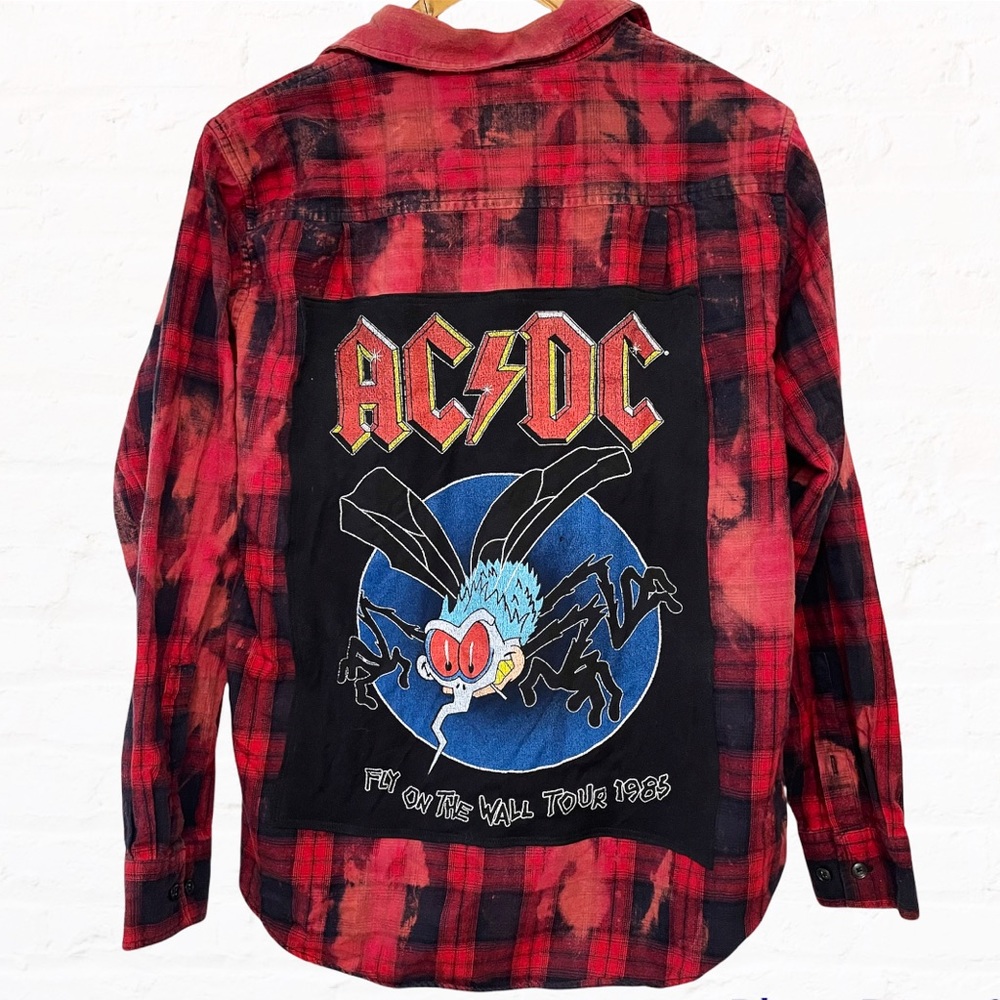 AC/DC Fly On The Wall Reworked Bleached Flannel